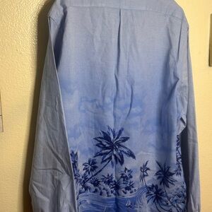 Ralph Lauren Light Blue Palm Print Shirt